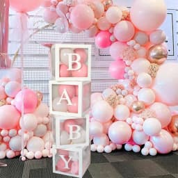 First Birthday Balloon Boxes For Party Decorations 1st Birthday Balloon Garland Decor with ONE Letter Boy Girl Baby Shower Decor