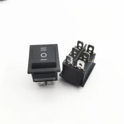 KCD4 4/6 Pin Black Rocker Switch ON-OFF-ON 2/3 Position 16A 250VAC/ 20A 125VAC Self-reset/MomentaryPower Switch