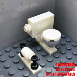 Compatible Classic City Blocks House Furniture MOC for Kids DIY Toys Bathroom Toilet Hand Basin WC Closestool Building Bricks