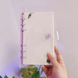 A5/A6 Macaroon Notebook Transparent 6 Rings Binder File Folder Loose Leaf Ring Binder Kawaii School Office Supplies