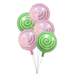 7pcs 18inch Lollipop Candy Foil Balloons Colorful Windmill Helium Balloon Wedding Birthday Party Decoration Kids Toy Baby Shower