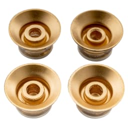 Musiclily Pro Left Handed Inch Size Fine 24-Spline Top Hat Bell Knobs Tone Volume Control Knobs for USA LP SG (Set of 2T2V)
