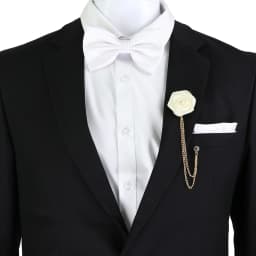 New Solid Color Bow Tie Set For Men Silk Butterfly Hanky Cufflinks Tassel Brooch Polyester Jacquard Woven Bowtie Party Accessory