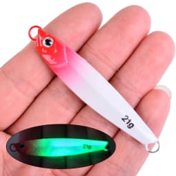 Fishing Glow Jigs 7g/10g/14g/21g/28g Lead Lure Shore Cast Metal Jig Spoon Sea Bass Casting Bait Artificial Fishing Lures