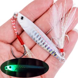Fishing Glow Jigs 7g/10g/14g/21g/28g Lead Lure Shore Cast Metal Jig Spoon Sea Bass Casting Bait Artificial Fishing Lures