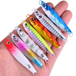 Fishing Glow Jigs 7g/10g/14g/21g/28g Lead Lure Shore Cast Metal Jig Spoon Sea Bass Casting Bait Artificial Fishing Lures
