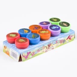 10pcs Children Toy Stamps Face Kids Seal Scrapbooking Stamper DIY Painting Photo Album Decor Cartoon Animal Dinosaur Seal