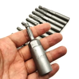 10Pcs 5.5mm-14mm Hex Socket Sleeve Nozzles Nut Driver Set for Power Drills Impact Drivers Power Screwdriver Handle Tools