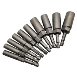 10Pcs 5.5mm-14mm Hex Socket Sleeve Nozzles Nut Driver Set for Power Drills Impact Drivers Power Screwdriver Handle Tools