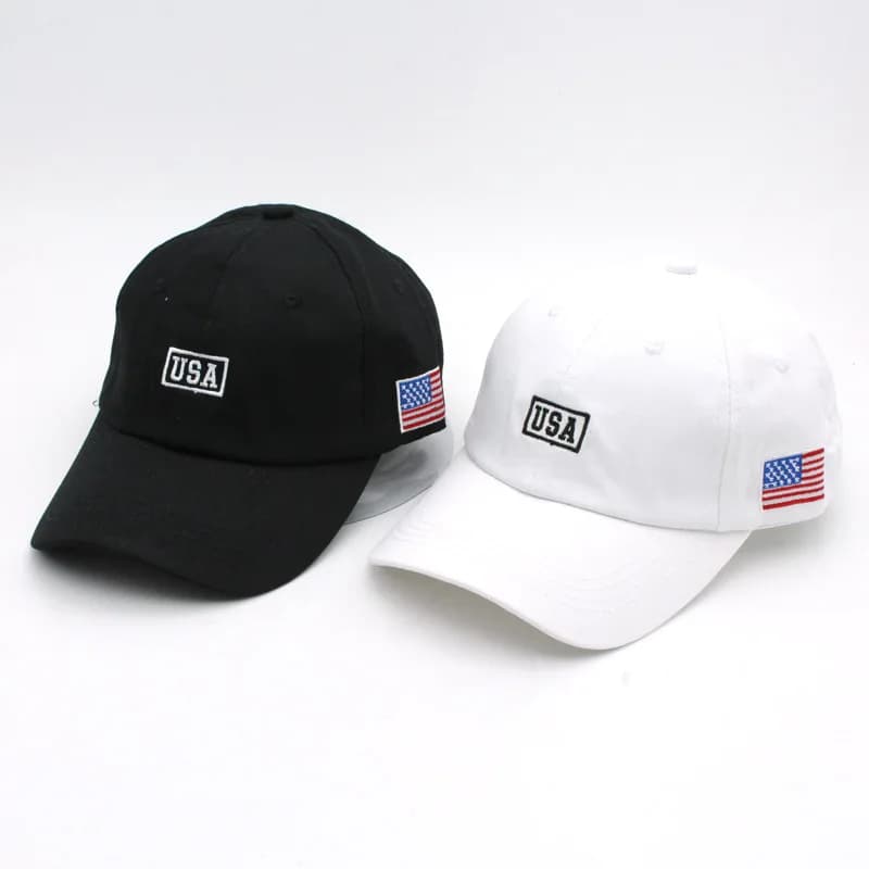 New Simplicity Hats American Flag USA Letters Embroidery Baseball Caps Men And Women Outdoor Sports Sunshade Caps