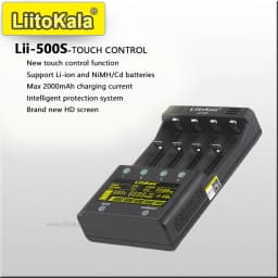 LiitoKala Lii-500S Smart Charger 4 Slot LCD 18650 26650 21700 14500 Li-ion NiMH AA AAA Fast Charge Capacity Test Discharge