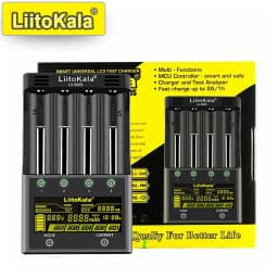 LiitoKala Lii-500S Smart Charger 4 Slot LCD 18650 26650 21700 14500 Li-ion NiMH AA AAA Fast Charge Capacity Test Discharge