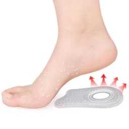 1Pair Soft Silicone Gel Insoles Heel Cushion Soles Heel Foot Pads Pain Relief Protectors Spur Support Shoe Pad Feet Care