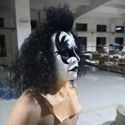 Kiss Gene Simmons Lead Singer Mask Horror Mask Crazy Music Festival Mask 2#