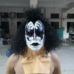 Kiss Gene Simmons Lead Singer Mask Horror Mask Crazy Music Festival Mask 2#