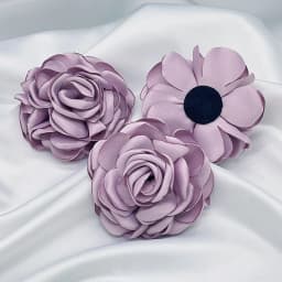 5Pcs 8CM Handmade DIY Large Satin Fabric Artificial Rose Flowers For Wedding Party Craft Home Decoration
