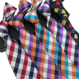 GUSLESON 8cm Men Silk Tie Solid Plaid Striped Ties For Men Formal Business Wedding Accessories Neck Tie For Man Gift Party