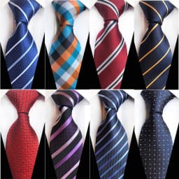GUSLESON 8cm Men Silk Tie Solid Plaid Striped Ties For Men Formal Business Wedding Accessories Neck Tie For Man Gift Party