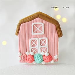 Farm Animal Cake Decoration Cows Sheep Pig Acrylic Ladder Happy Birthday Flags Cake Topper For Baby Shower Birthday Party Decor