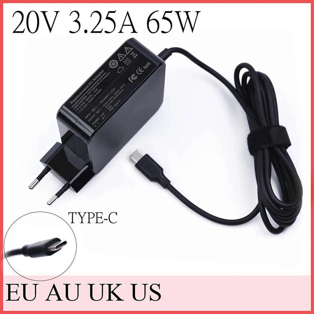 Notebook Power Charger for Asus Linglong Pro B9440U USB Type-C Cable 20V 3.25A 65W Portable Lightweight for Fast Charging