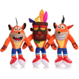 2pcs/Lot 26cm New Arrival Anime Crash Bandicoot Plush Toys Cartoon Animal Aku Crash Soft Stuffed Plush Dolls Kids Christmas Gift
