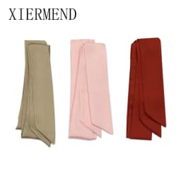 Small temperament contracted long pure color scarf scarves, women spring and autumn fashion bag ribbon belt skinny scarf