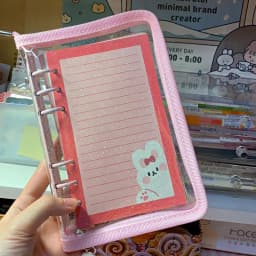SKYSONIC A5 A6 Zipper Binder Cover-Loose Leaf Organizer Diary-Bullet Transparent PVC Case Photo Organizer Stationery Supplies