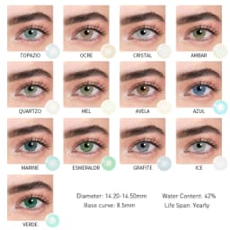 1Pair Yearly Multicolored Lenses for Eyes Blue Green Color Contact Lenses Gray Eye Contacts with Color Lens Color Eyes Natural