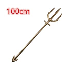 100cm Cosplay Aquaman fork Trident Game Movie Toy Weapon Sword Adult Kid Gift Gold Fork Retro Safety PU Weapons Flexible