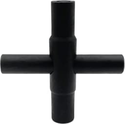 1pc Black 4-way Sillcock Key Steel Wrench Black Water Utility  for Hose Bib Spigot Valve