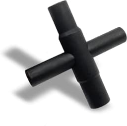 1pc Black 4-way Sillcock Key Steel Wrench Black Water Utility  for Hose Bib Spigot Valve