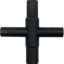 1pc Black 4-way Sillcock Key Steel Wrench Black Water Utility  for Hose Bib Spigot Valve