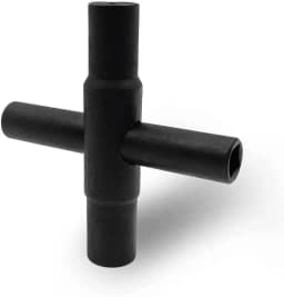 1pc Black 4-way Sillcock Key Steel Wrench Black Water Utility  for Hose Bib Spigot Valve