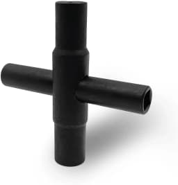 1pc Black 4-way Sillcock Key Steel Wrench Black Water Utility  for Hose Bib Spigot Valve