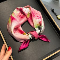New Scarf 100% Silk Bandana Women Square Scarves Wrap Kerchief Elegant Spring Fashion Luxury High Quality Headband Hijab Shawls