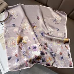 New Scarf 100% Silk Bandana Women Square Scarves Wrap Kerchief Elegant Spring Fashion Luxury High Quality Headband Hijab Shawls