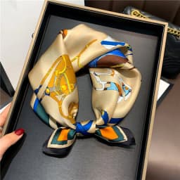 New Scarf 100% Silk Bandana Women Square Scarves Wrap Kerchief Elegant Spring Fashion Luxury High Quality Headband Hijab Shawls