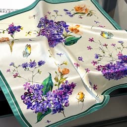 New Scarf 100% Silk Bandana Women Square Scarves Wrap Kerchief Elegant Spring Fashion Luxury High Quality Headband Hijab Shawls