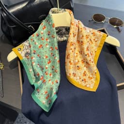 New Scarf 100% Silk Bandana Women Square Scarves Wrap Kerchief Elegant Spring Fashion Luxury High Quality Headband Hijab Shawls