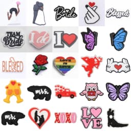 Friend Wedding Blessing Love Rose Shoe Charms Girl Shoe Buckle Decoration Accessories for Wen Women Party Gifts