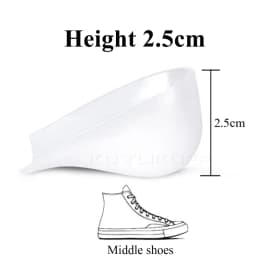 Unisex Invisible Height Increase Insoles Women Men Heel Pads Silicone Gel Lift Insole Dress In Socks Cracked Foot Skin Care Tool
