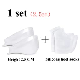 Unisex Invisible Height Increase Insoles Women Men Heel Pads Silicone Gel Lift Insole Dress In Socks Cracked Foot Skin Care Tool