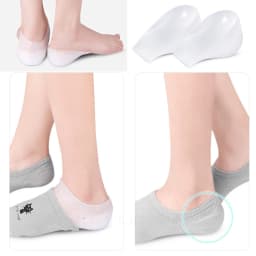 Unisex Invisible Height Increase Insoles Women Men Heel Pads Silicone Gel Lift Insole Dress In Socks Cracked Foot Skin Care Tool