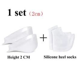 Unisex Invisible Height Increase Insoles Women Men Heel Pads Silicone Gel Lift Insole Dress In Socks Cracked Foot Skin Care Tool