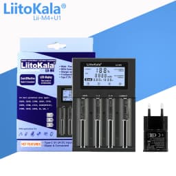 1-5PCS LiitoKala Lii-M4S Lii-M4 18650 Smart Charger LCD Display for 26650 21700 32650 20700 21700 16340 AA AAA battery