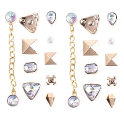 lot/set shoes charms chain butterfly gold silver diamond Accessories buckle for sandals clogs shoe Decorations man kids gifts