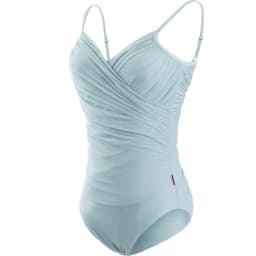 Elegant Women Dance Leotard Pleated V-neck Bodysuit+ Irregular Mesh Skirt Training Gymnastics Skating Ballerina bailarinas mujer