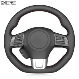 Hand-Stitched Soft Black Artificial Leather Car Steering Wheel Cover For Subaru WRX (STI) 2015-2019 Levorg 2015-2019