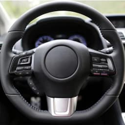 Hand-Stitched Soft Black Artificial Leather Car Steering Wheel Cover For Subaru WRX (STI) 2015-2019 Levorg 2015-2019