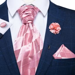 Classic Wedding Ascot Tie For Men Yellow Gold Red Paisley Floral Scarf Neck Tie Brooch Pin Set Cravat Ascot Tie For Banquet